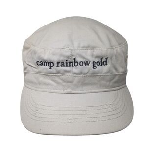 Camp Rainbow Gold Strapback Cadet Army Hat Tan One Size Alternative